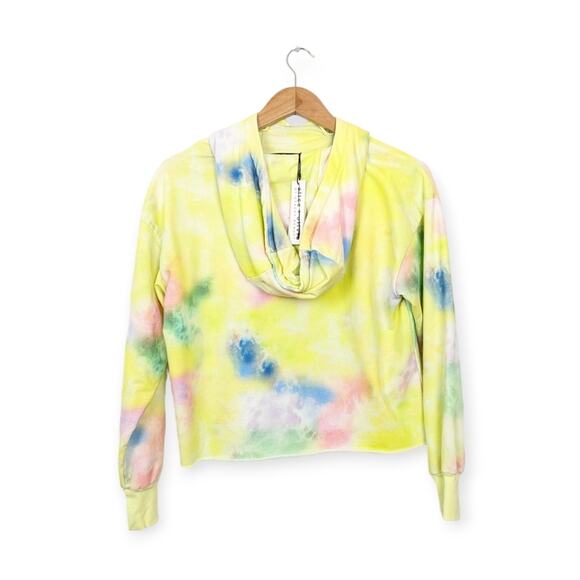 NWT Alice + Olivia Nikki Tie-Dyed Cotton-Blend Fleece Hoodie - Picture 3 of 8